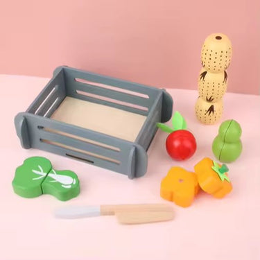 WOODEN VEGETABLE COGNITION CUTTING TOY
